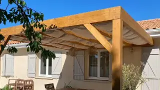 Chantier menuiserie pergola en Gironde