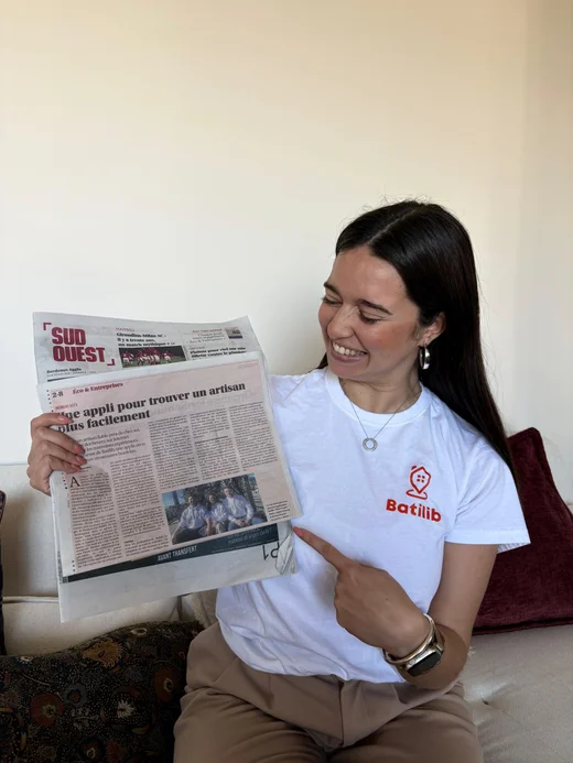 Sophie Dalmau, co-fondatrice de Batilib, interviewée par le journal Sud Ouest à Bordeaux